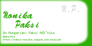 monika paksi business card